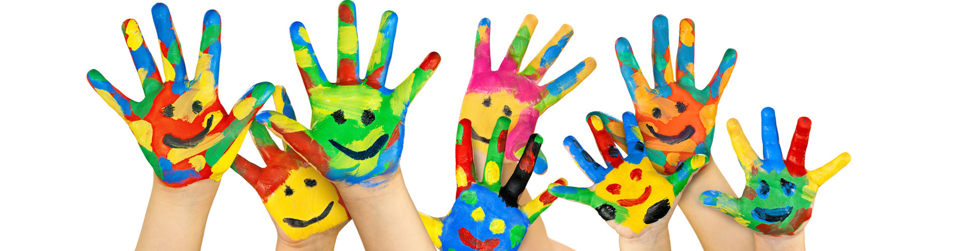 Bunte Kinderhände